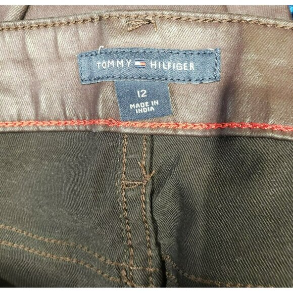 Tommy Hilfiger Greenwich Skinny Jeans, Brown, Waxed Denim, Size 12 Made In India - Picture 4 of 10
